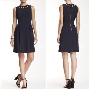 Eliza J Cutout Bi-Stretch Flare Sheath Dress Black Women’s Size 8 - NWT